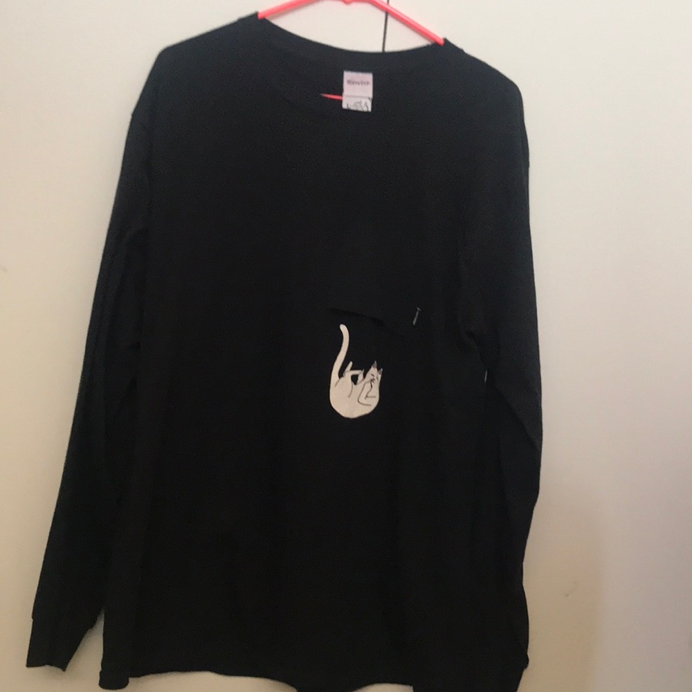 RipnDip middle finger cat sweatshirt long sleeve t